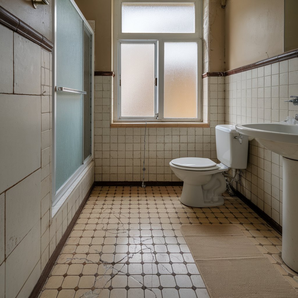 how to fill cracks in bathroom tiles