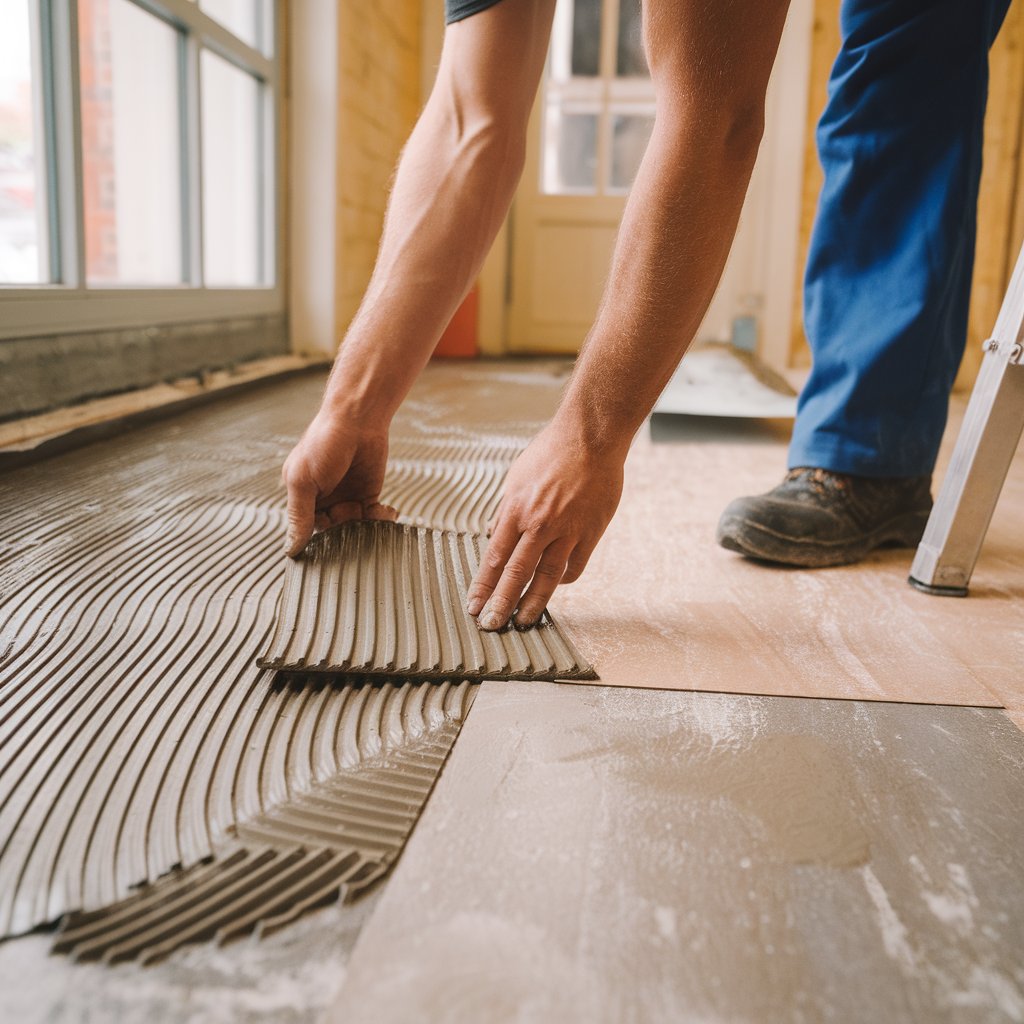 how to install commercial vinyl tile