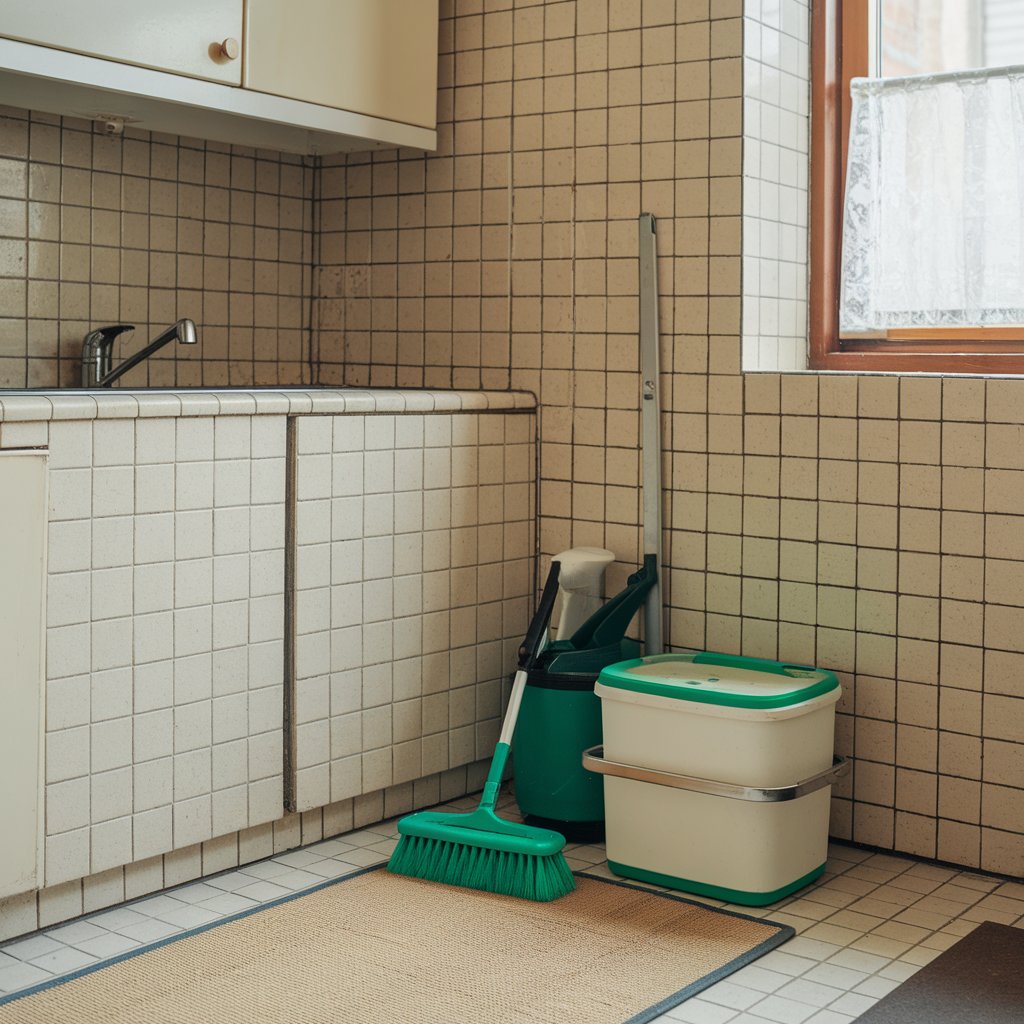 how to clean kitchen tiles