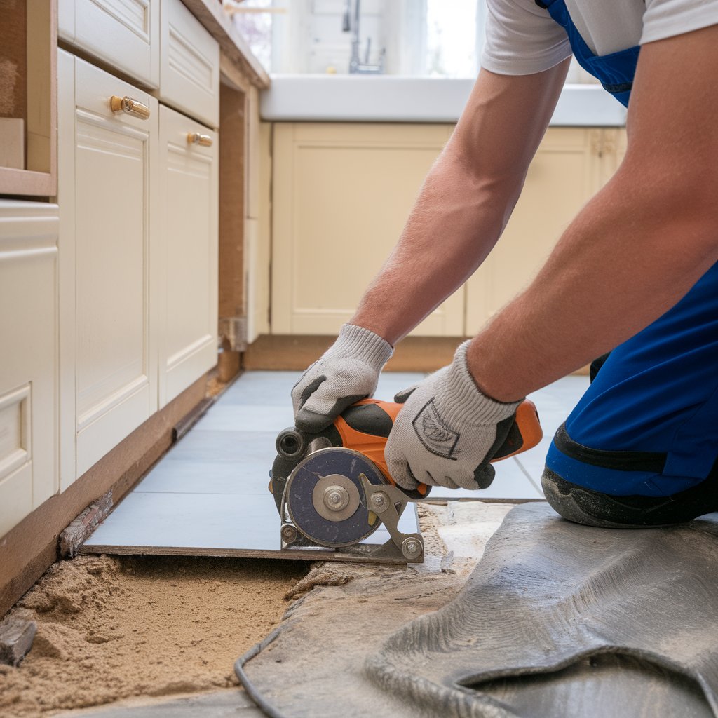 how to replace a kitchen floor tile