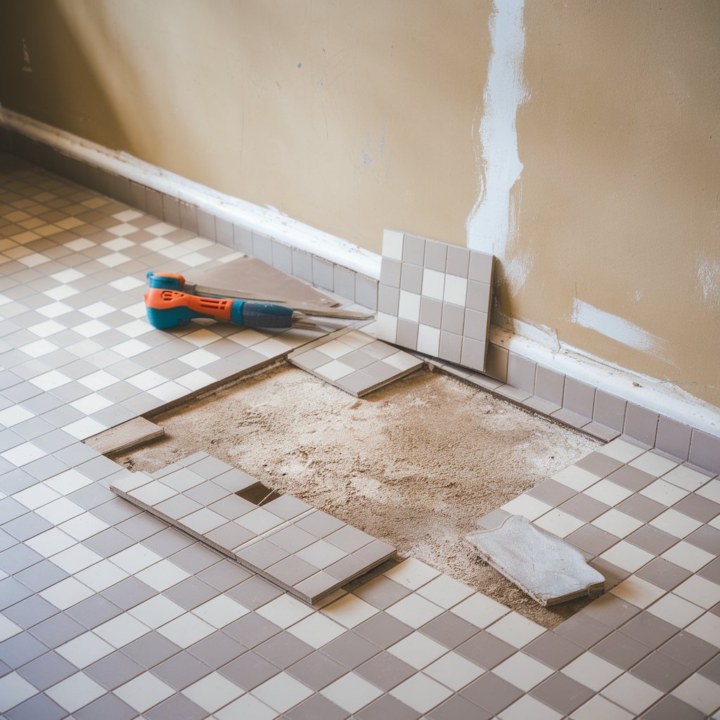 how to replace a kitchen floor tile