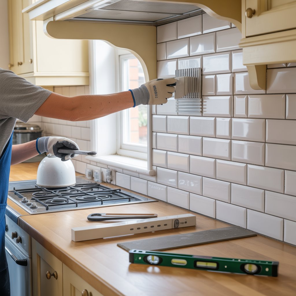how to tile a kitchen splashback