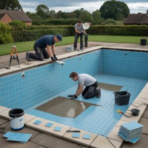 how to tile a swimming pool