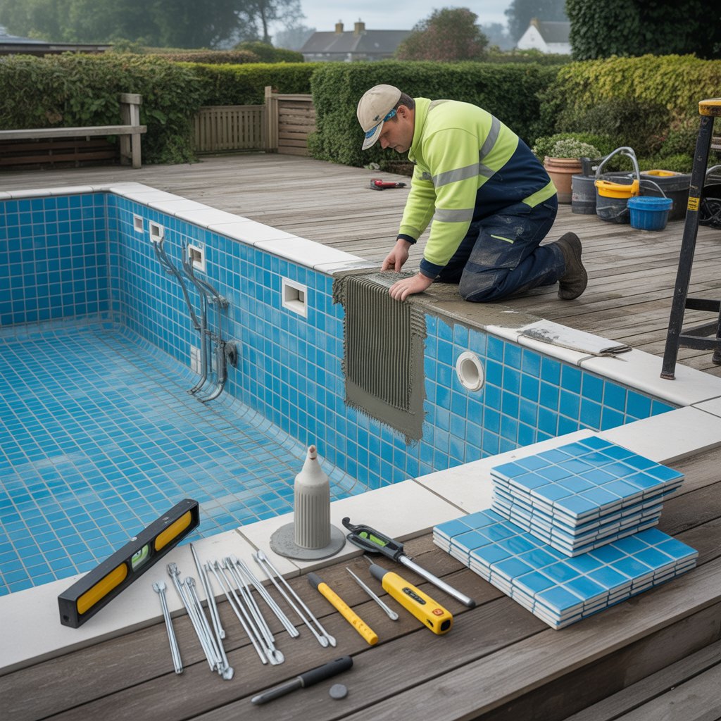 how to tile a swimming pool