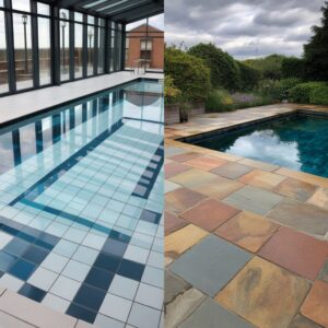 tiling for indoor vs outdoor pools