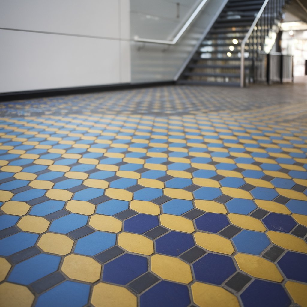 floor tiles geometric pattern