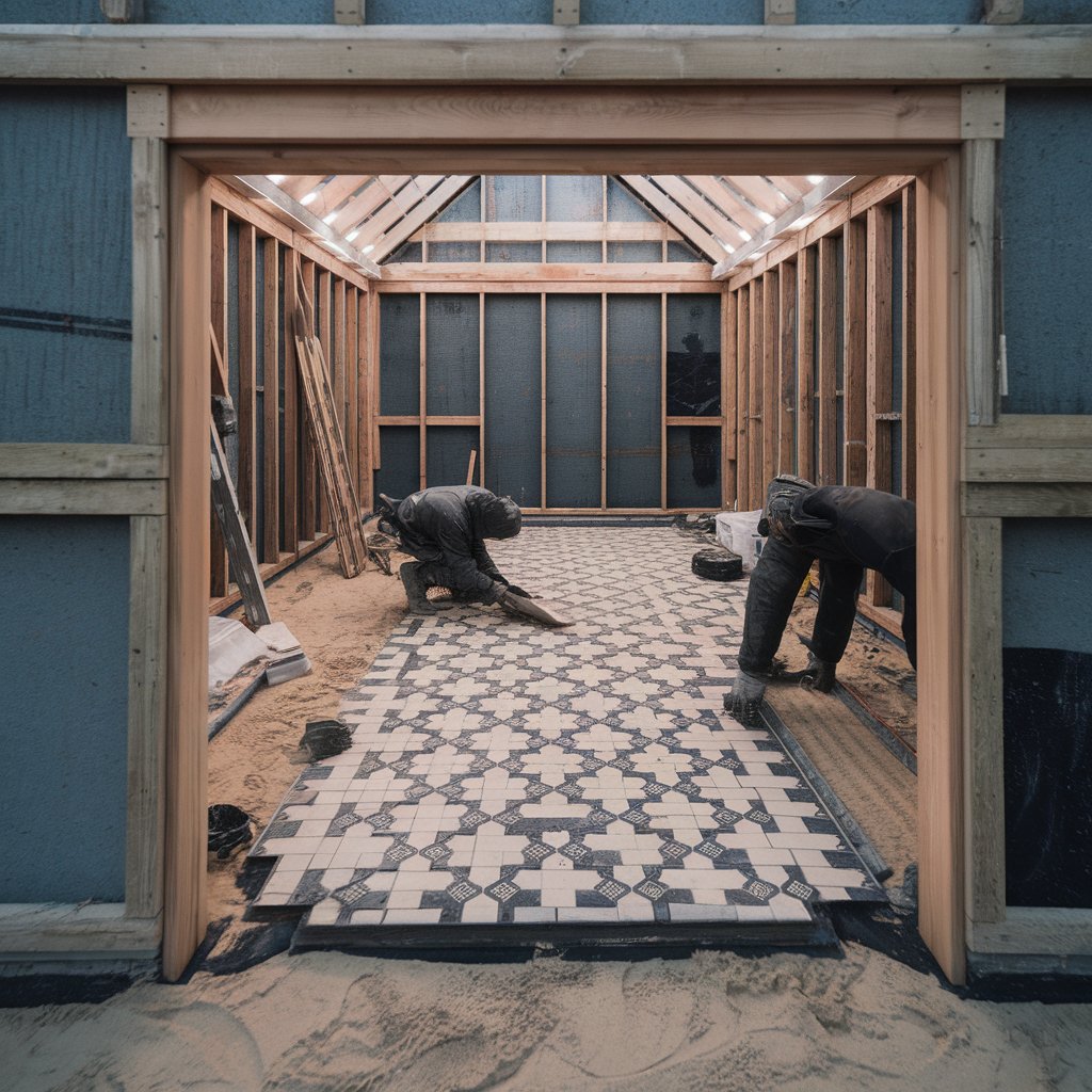 how to lay victorian floor tiles hallway