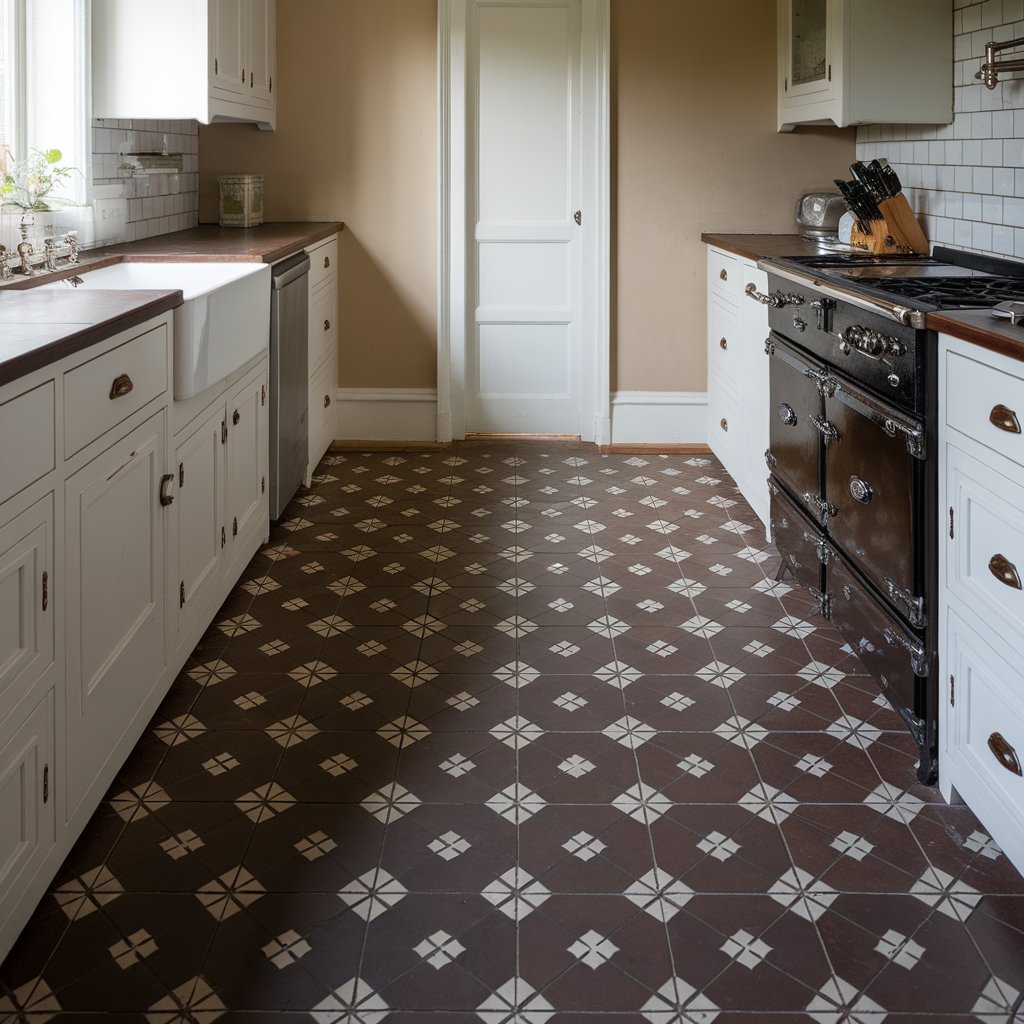 victorian tiles kitchen floor