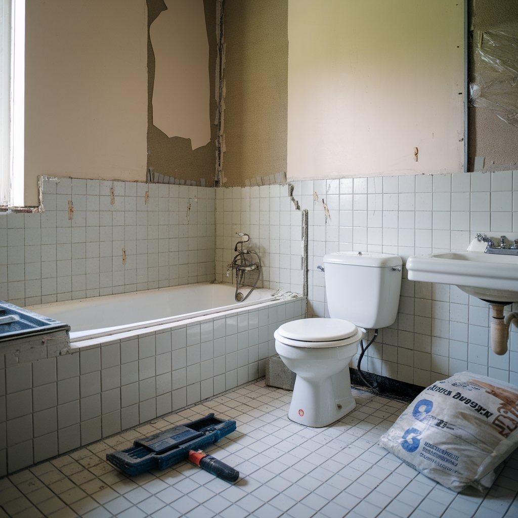 how to renovate old bathroom tiles