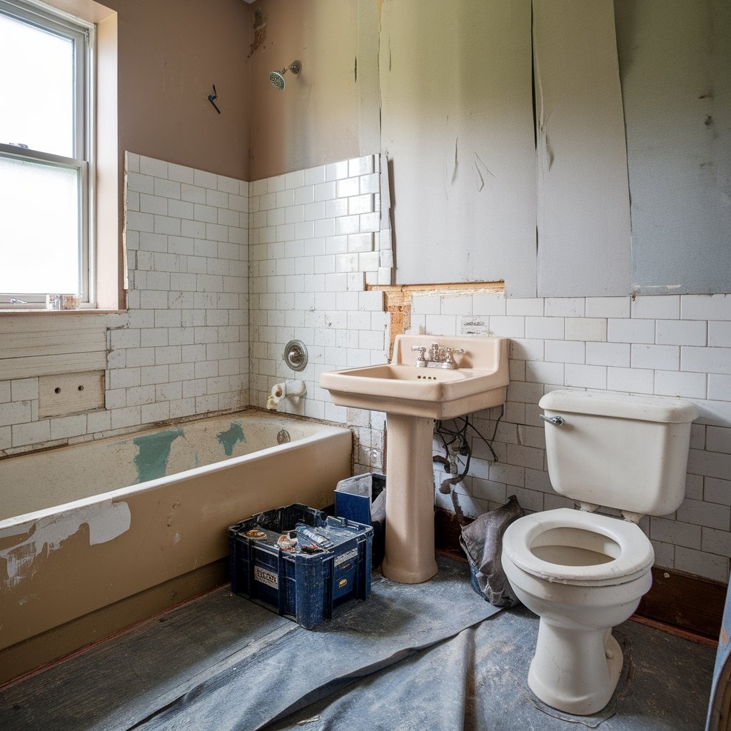 renovating old bathroom tiles