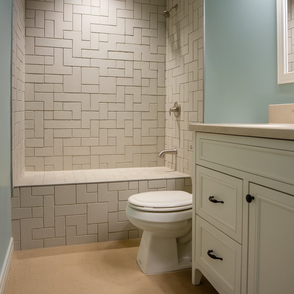 what colour grout for white bathroom tiles