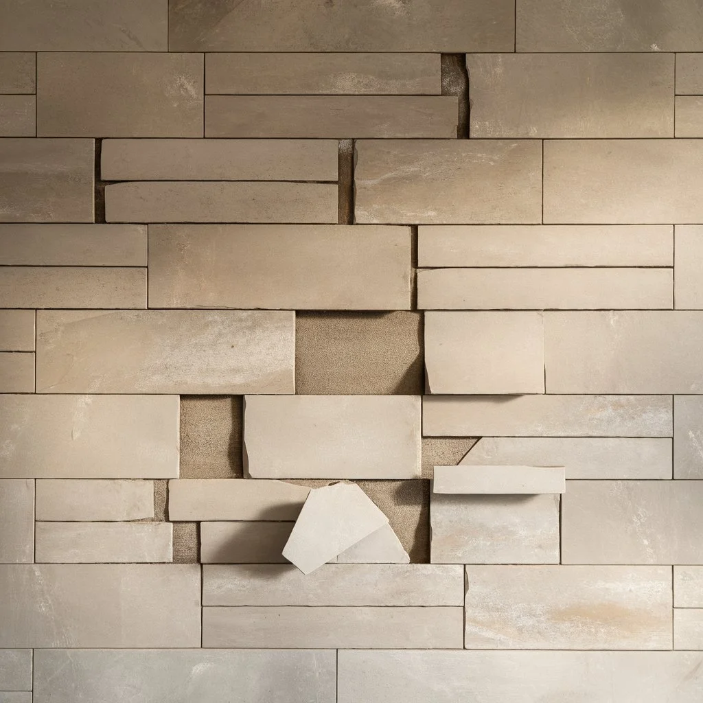 Wall tiles coming loose due to uneven fixing and failed bonding behind the surface